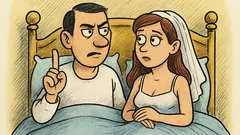 Banc: El și ea, în noaptea nunții...