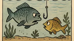 Banc: Doi pești stau de vorbă în apă