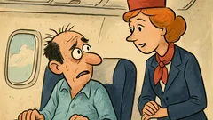 Banc: Stewardesa întreabă un pasager prea neliniștit