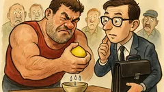 Banc: Cel mai puternic om pariază cu lămâia