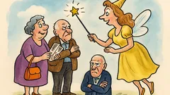 Banc: O zână le spune unui cuplu