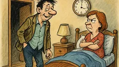 Banc: Un tip ajunge acasă după trei