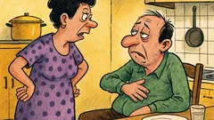 Banc: Soția stă de vorbă cu soțul bolnav