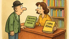 Banc: Un client întreabă la o librărie