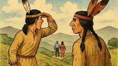 Banc: Doi indieni privesc în zare