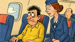 Banc: Văzând un pasager neliniștit, stewardesa întreabă